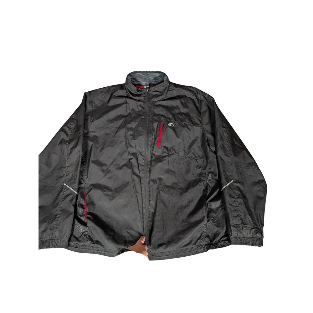 Starter‎ Black Lightweight Full Zip Jacket Men's Athletic Windbreaker